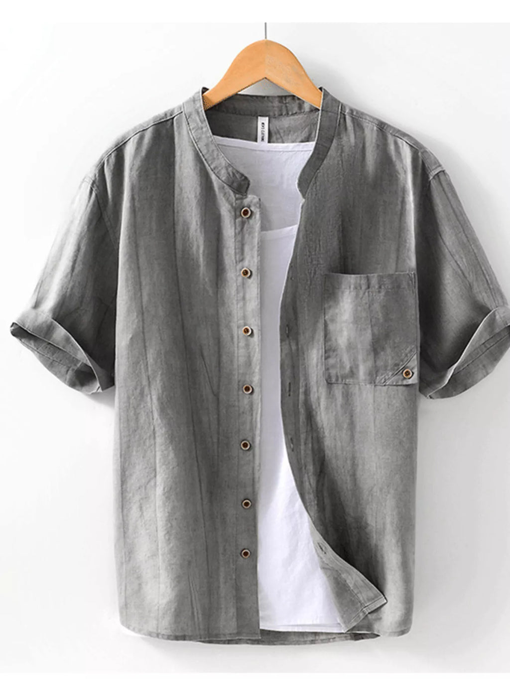 Men's Plus Size Casual Button Up Short Sleeve Shirt