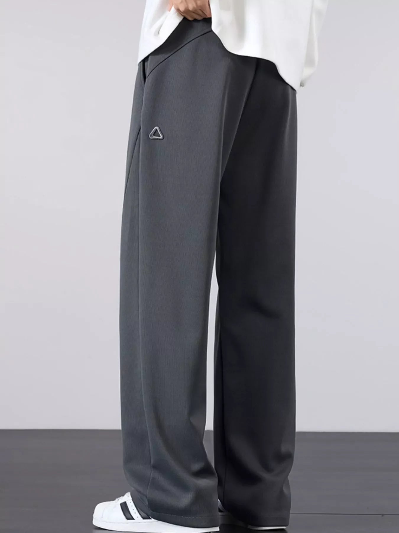 Men's Plus Size Casual Drawstring Wide Leg Pants