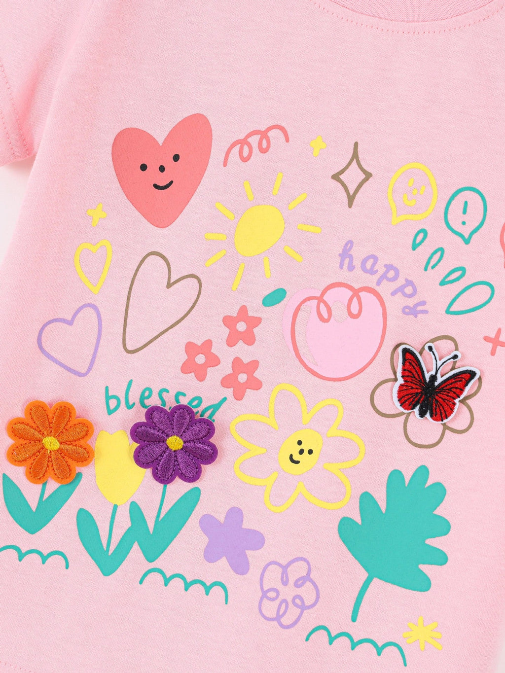 Children's Cartoon Graphic Short Sleeve T-Shirt