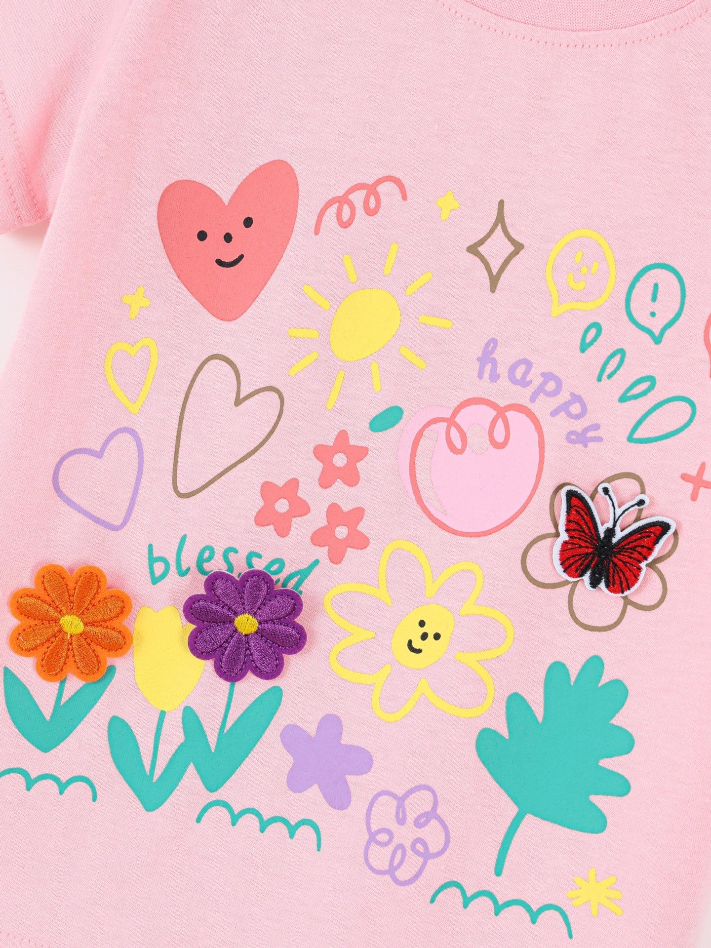 Children's Cartoon Graphic Short Sleeve T-Shirt