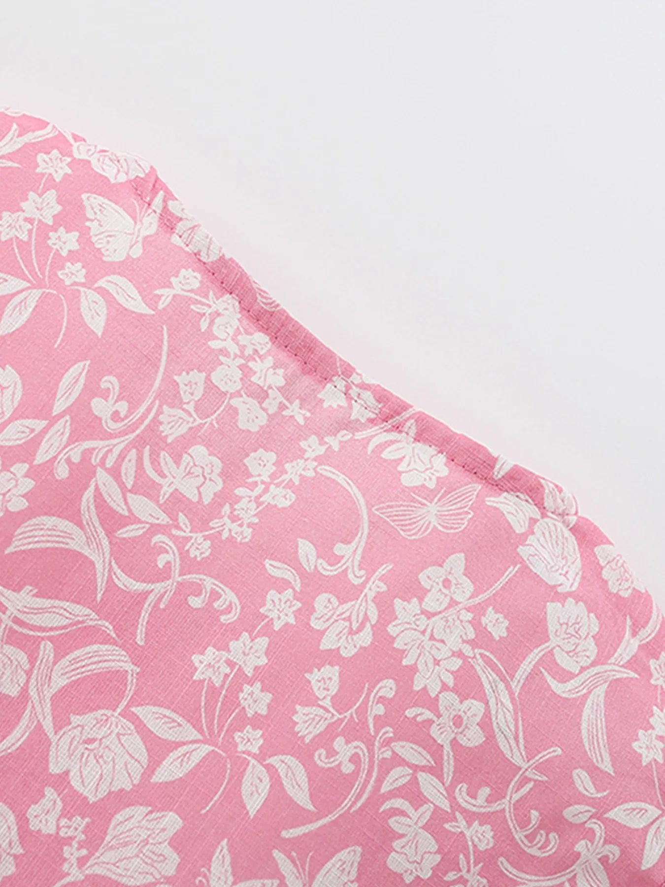 Children's Floral Print Button-Front Casual Dress