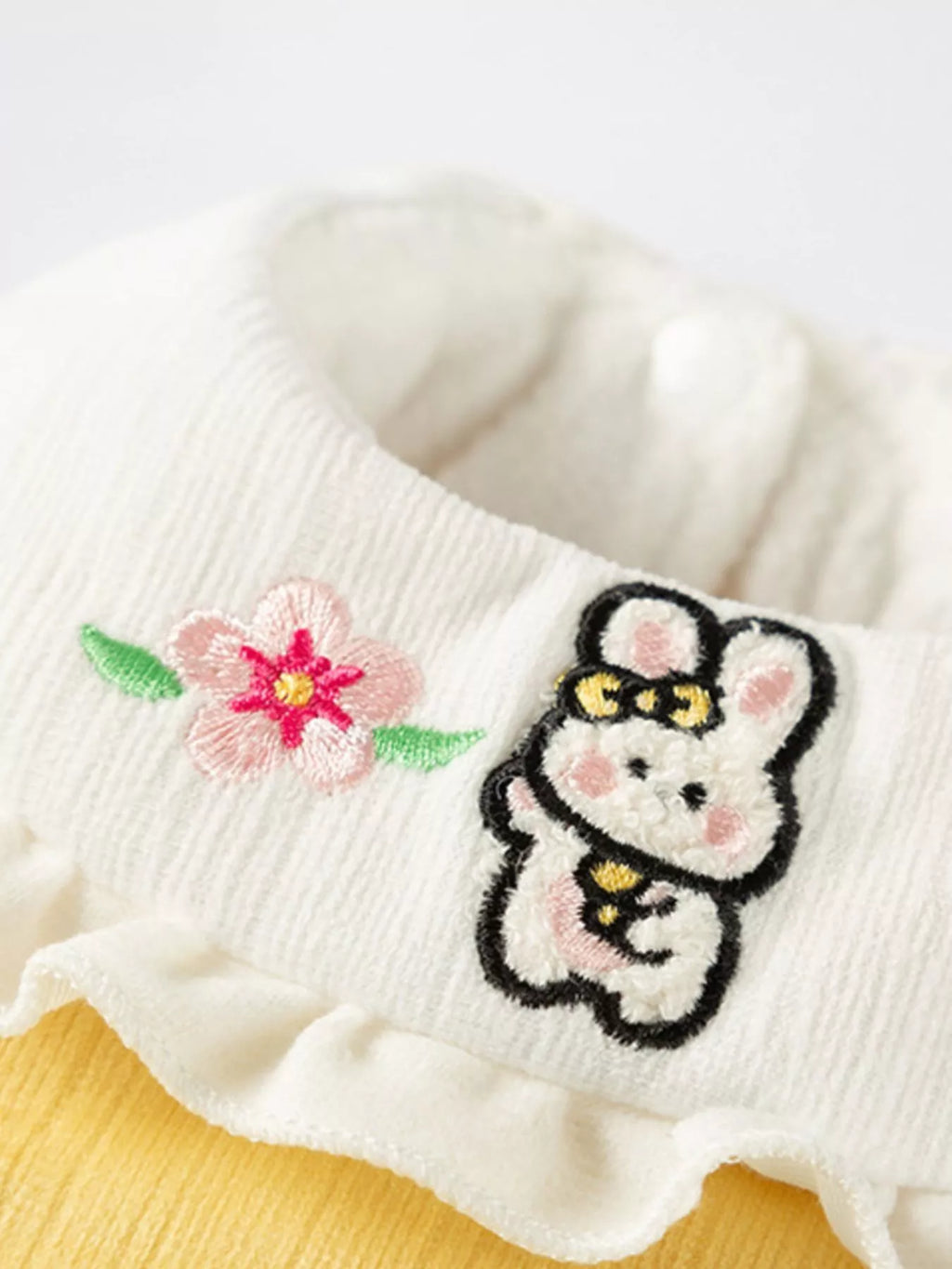 Button-Down Pet Jumpsuit with Ruffle Collar