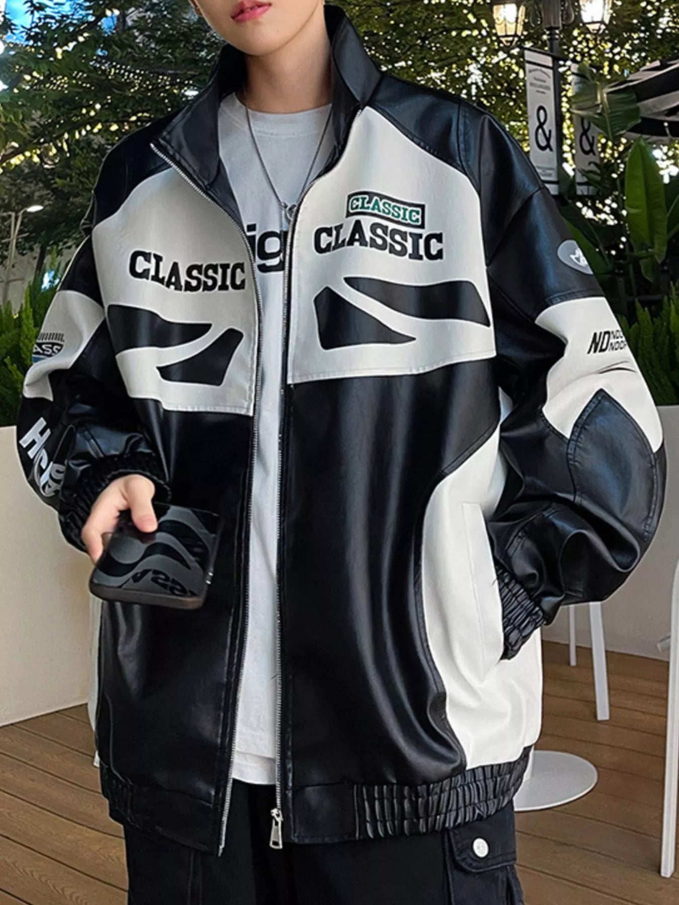 Men's Plus Size Zip Up Long Sleeve Jacket