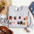 Pig Breeds Farm Animal Lover Illustration Graphic For Pig Enthusiasts Sweatshirt