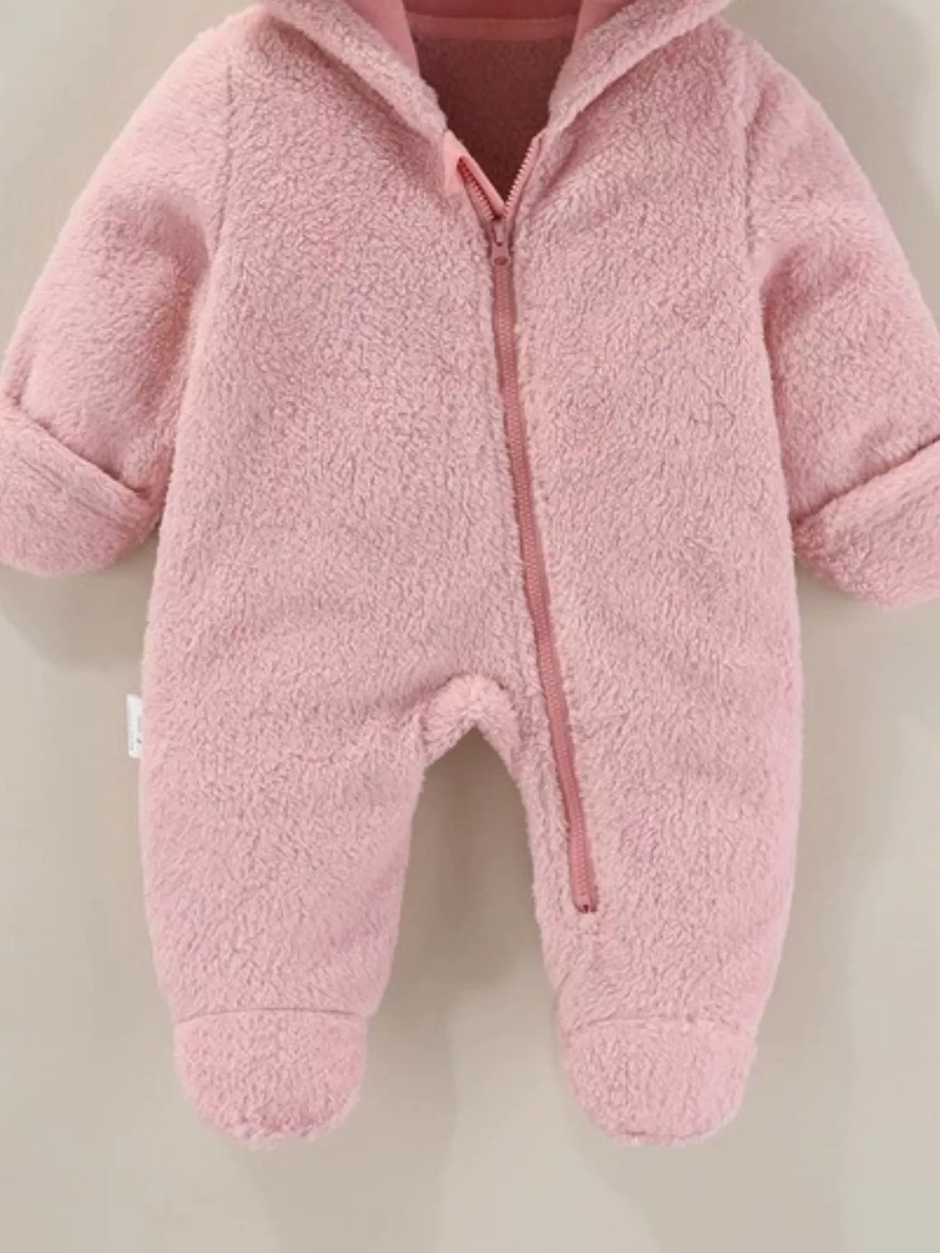 Children's Cozy Bear Hooded Fleece One-Piece