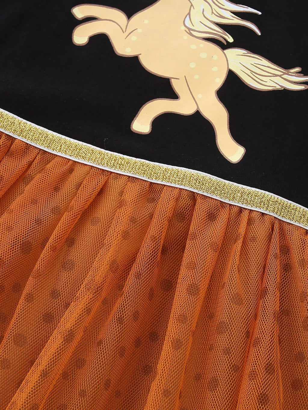 Children's Horse Long Sleeve Tulle Dress