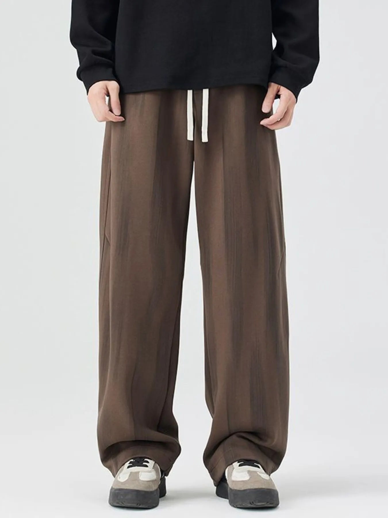 Men's Plus Size Relaxed Fit Drawstring Casual Pants