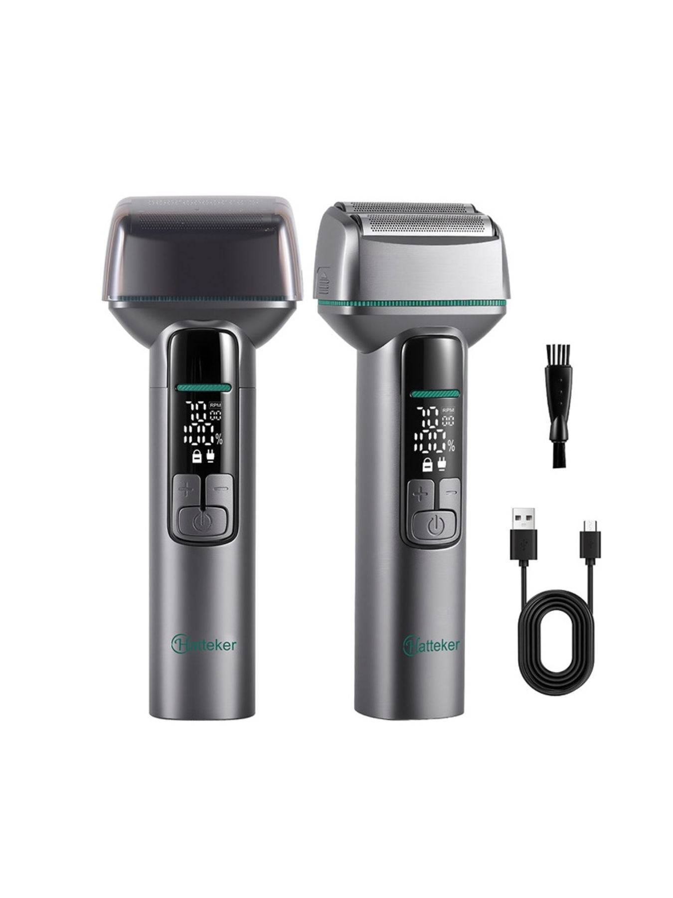 Rechargeable Electric Shaver with LED Display