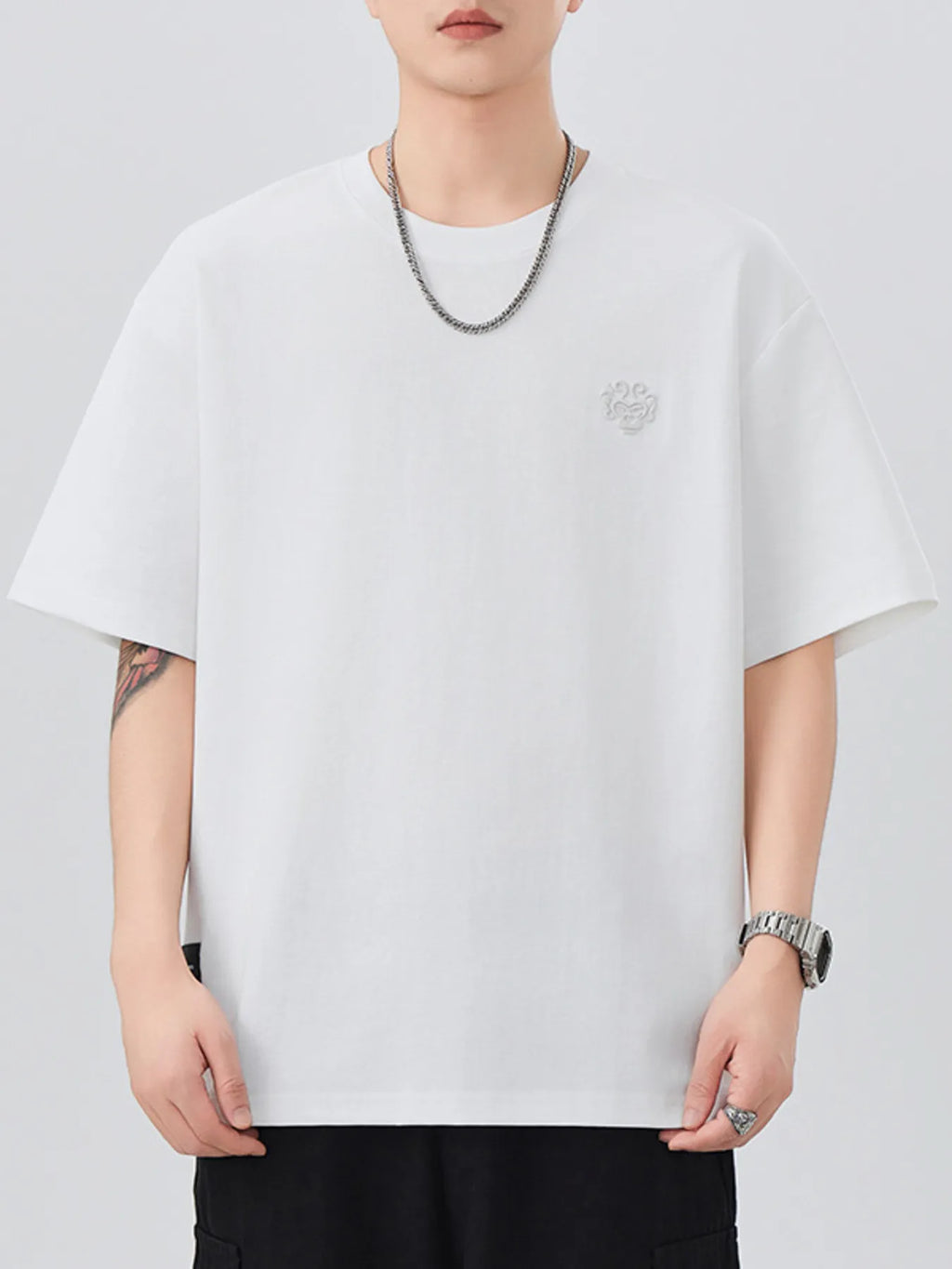 Men's Plus Size Round Neck Short Sleeve T-Shirt