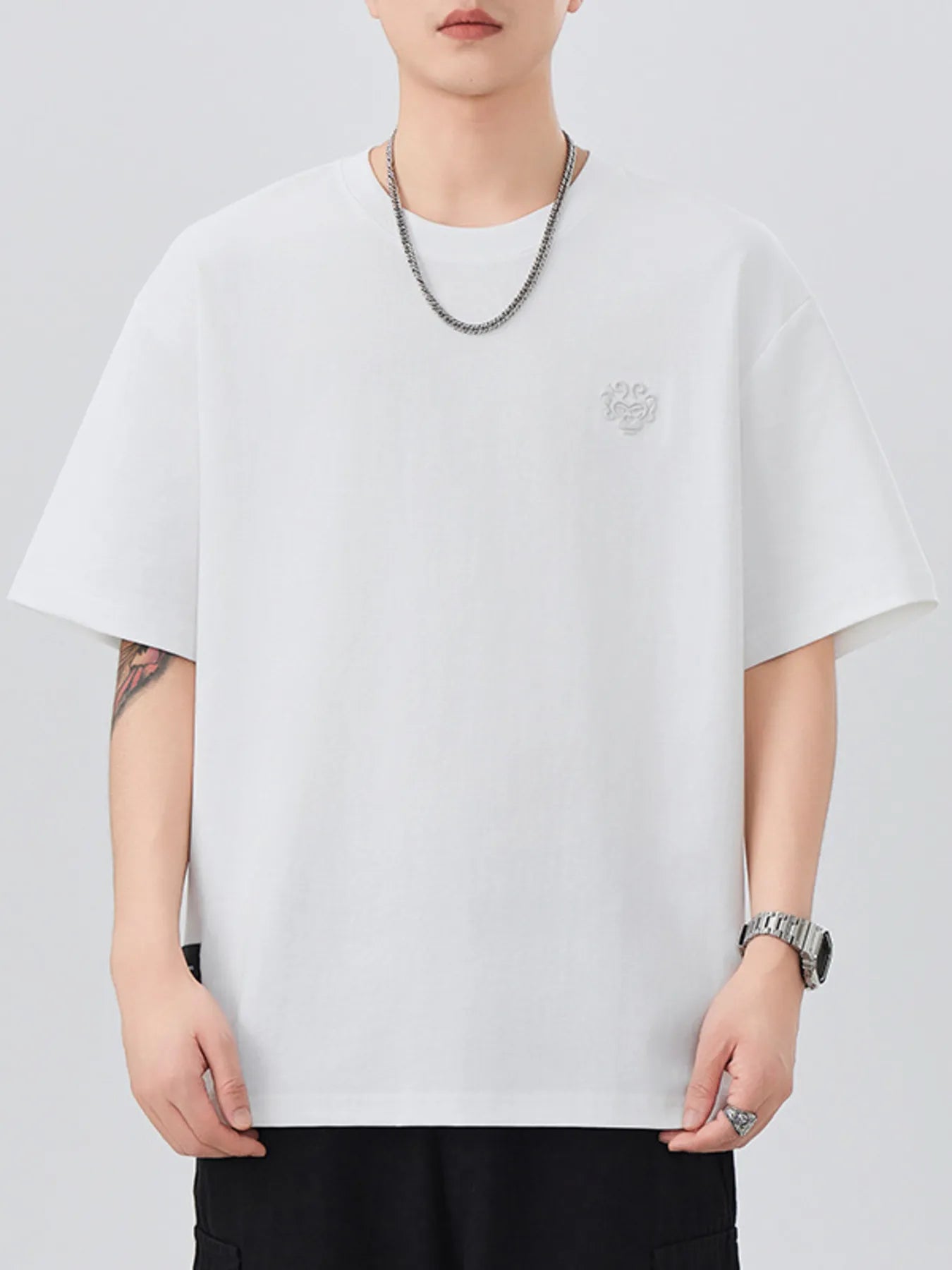 Men's Plus Size Round Neck Short Sleeve T-Shirt
