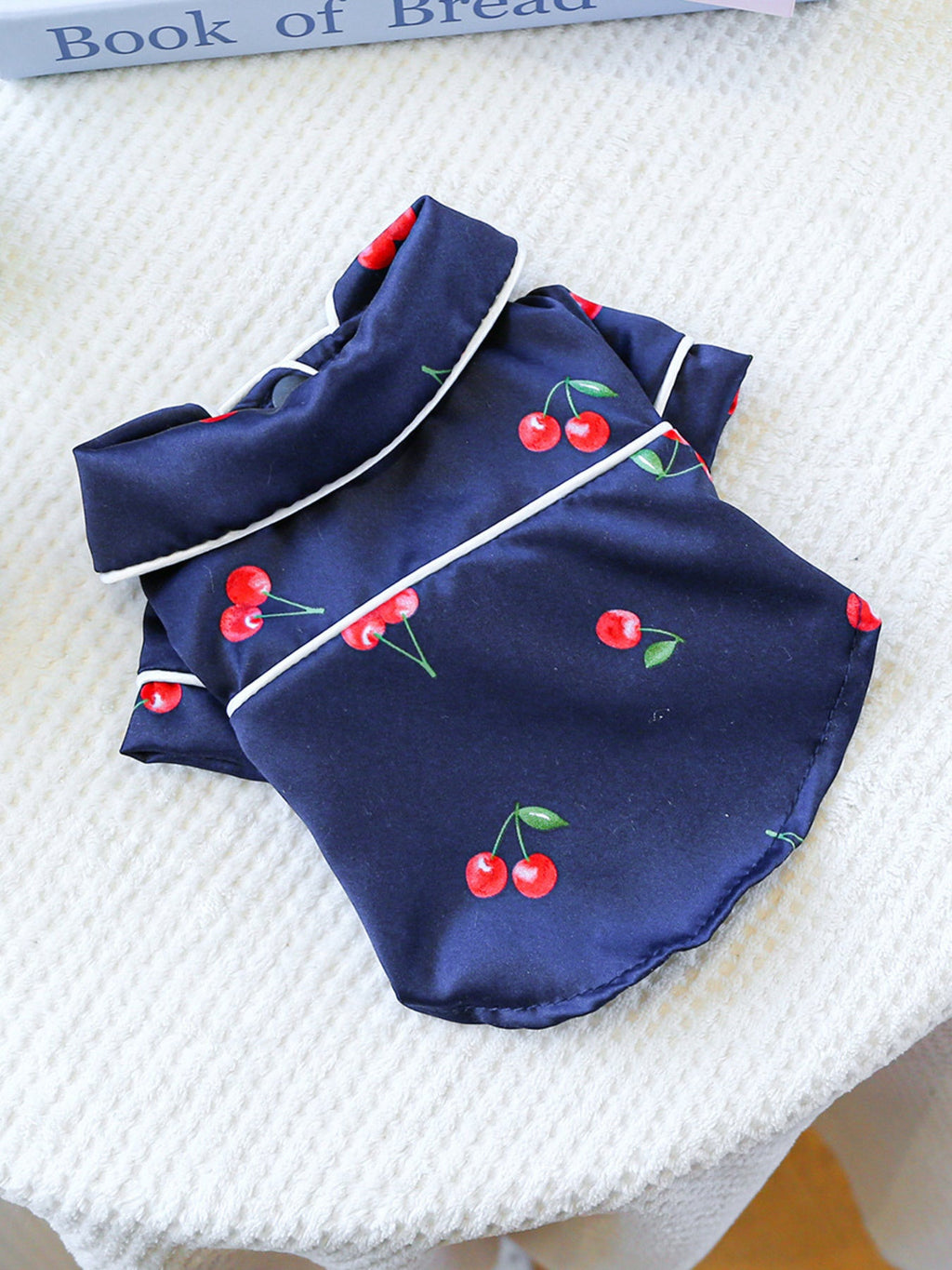 Satin Pet Pajamas with Contrast Piping
