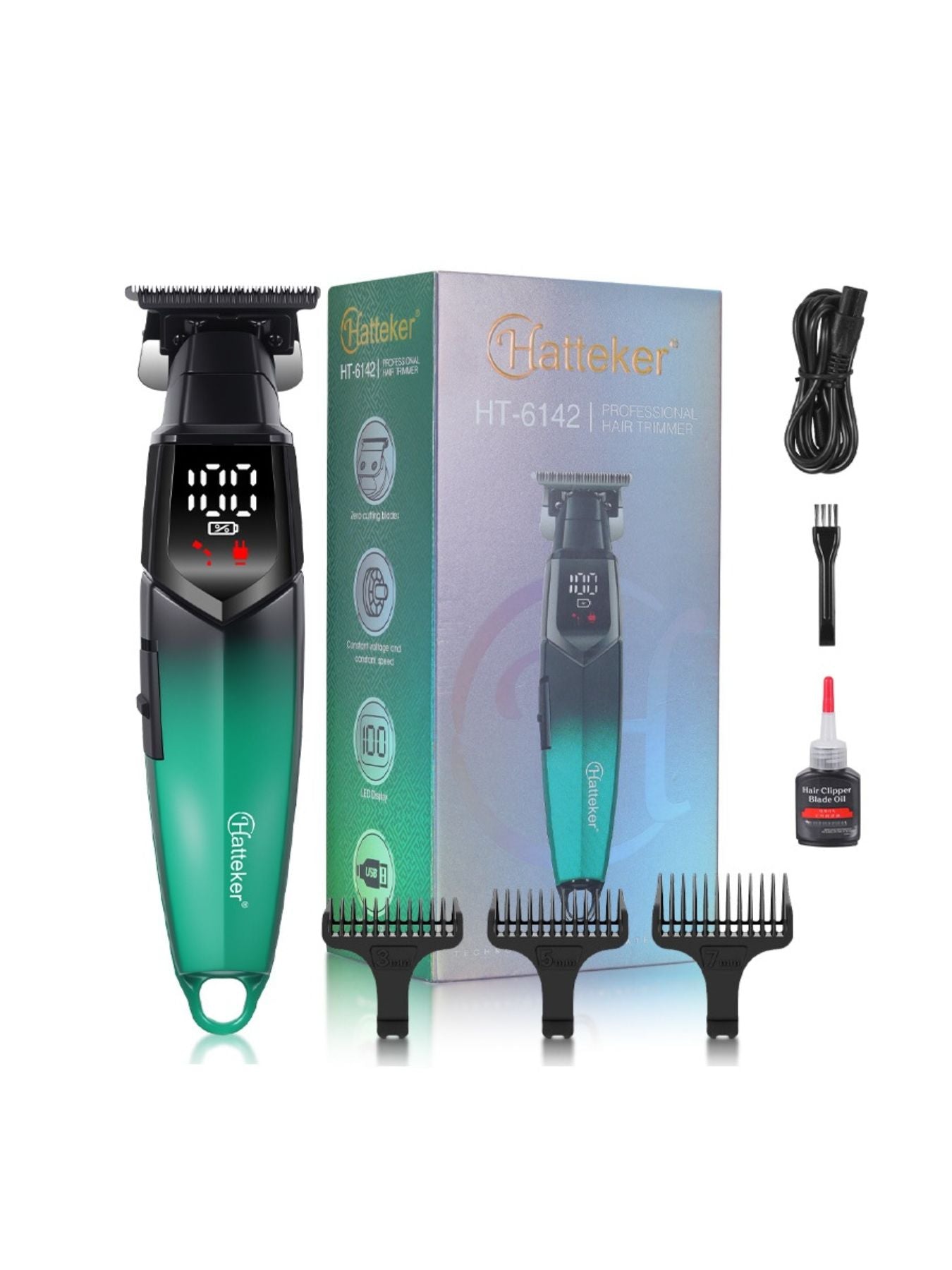 Cordless Hair Clipper with LED Display