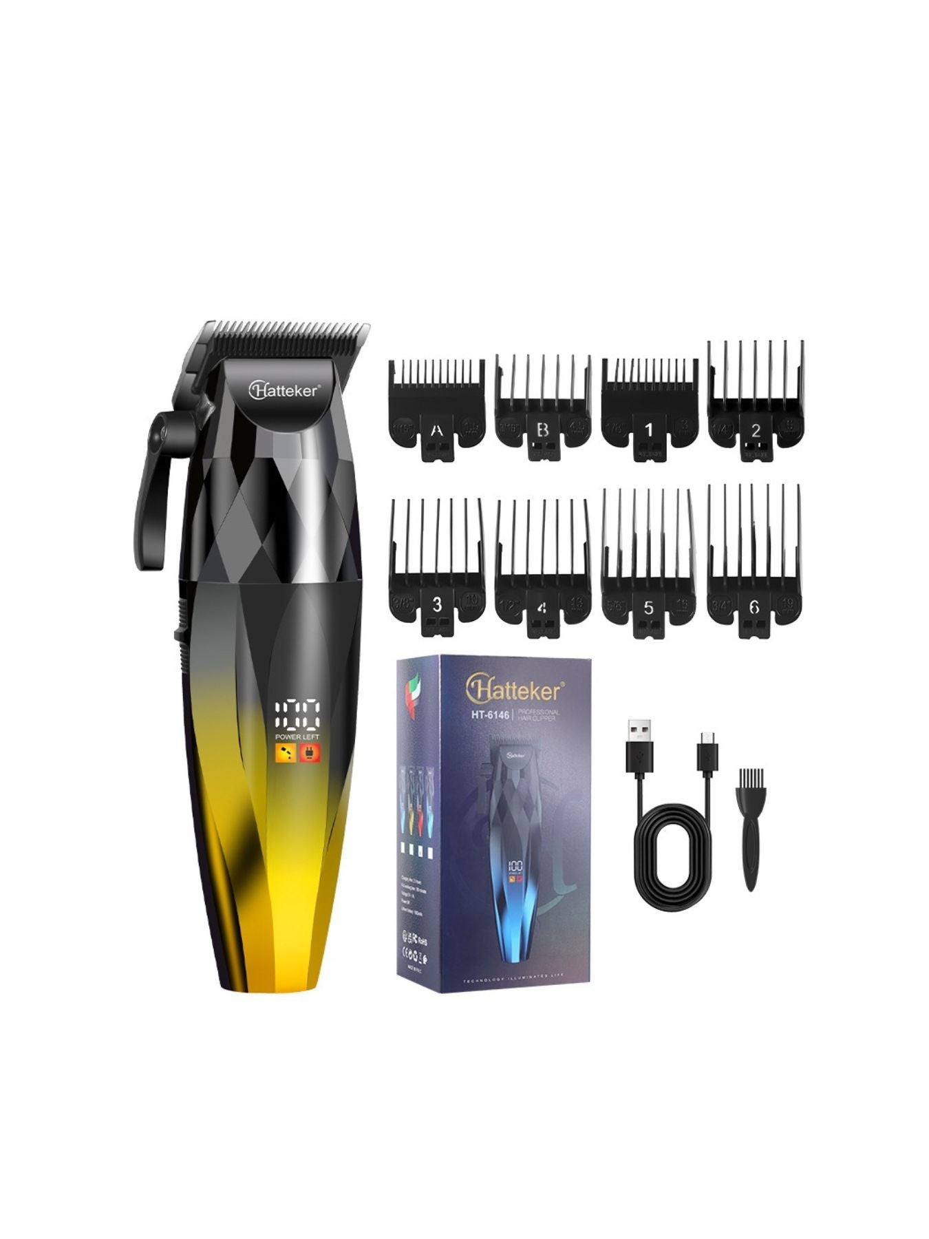 Cordless Hair Clipper with LED Display