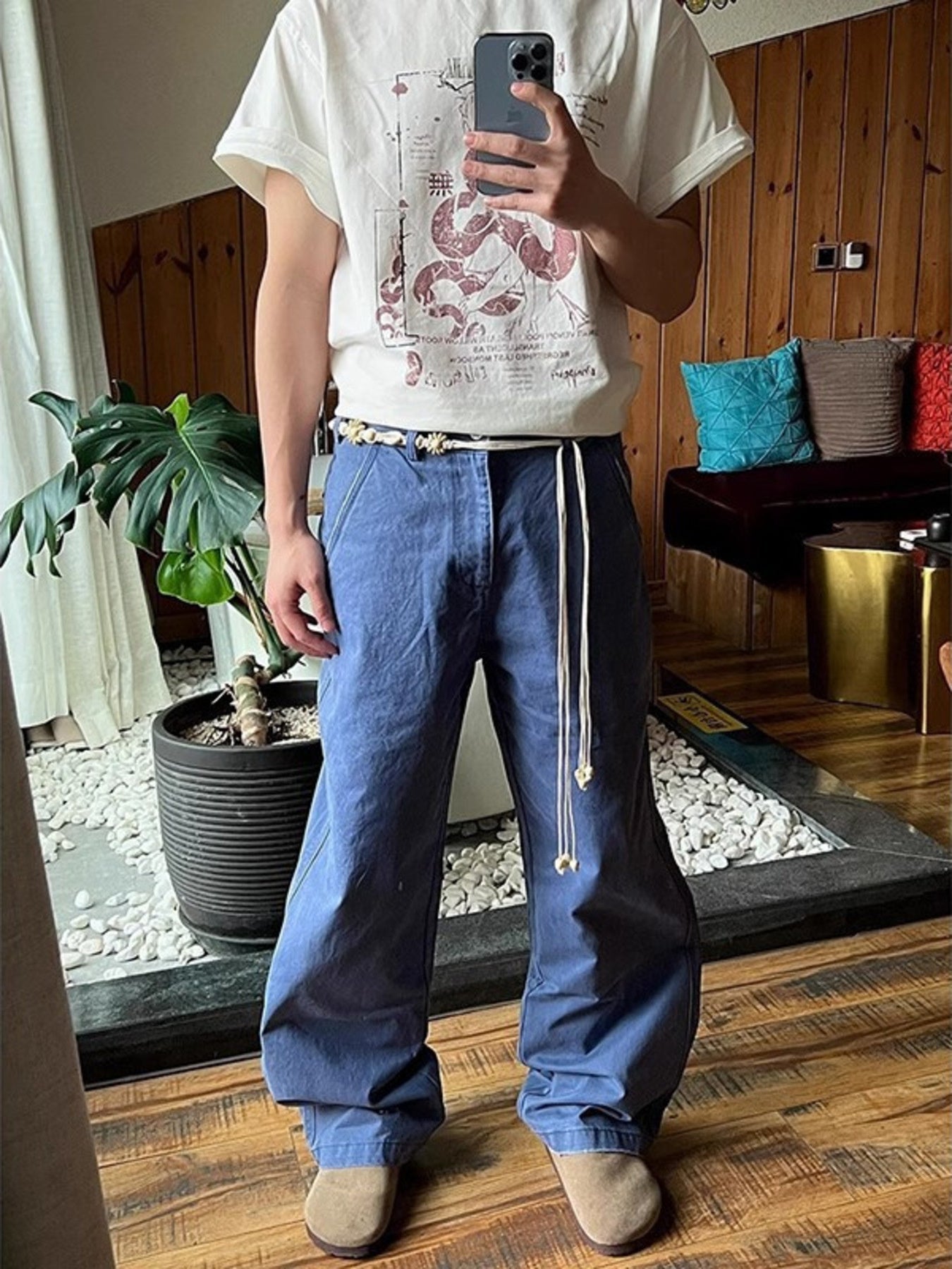 Men's Full Size Wide Leg Pants Plus Size