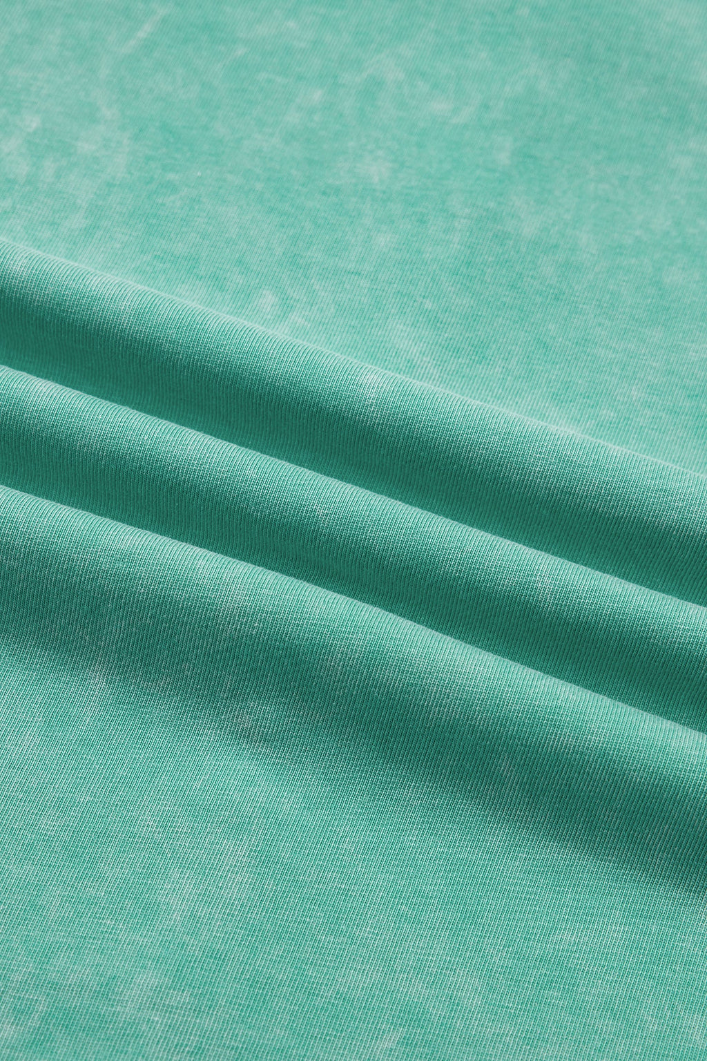 Mint Green Solid Color Cotton Mineral Washed Oversize Tee