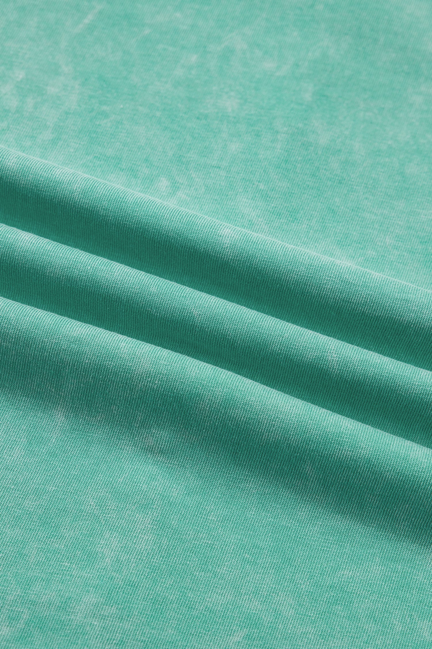 Mint Green Solid Color Cotton Mineral Washed Oversize Tee