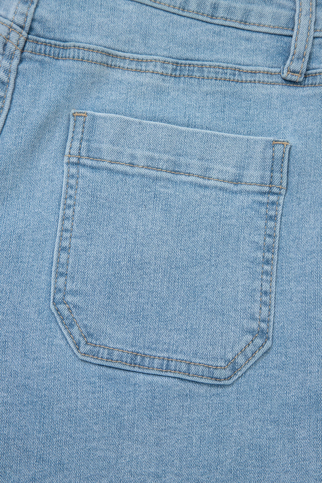 Myosotis High Rise Patch Pocket Denim Shorts