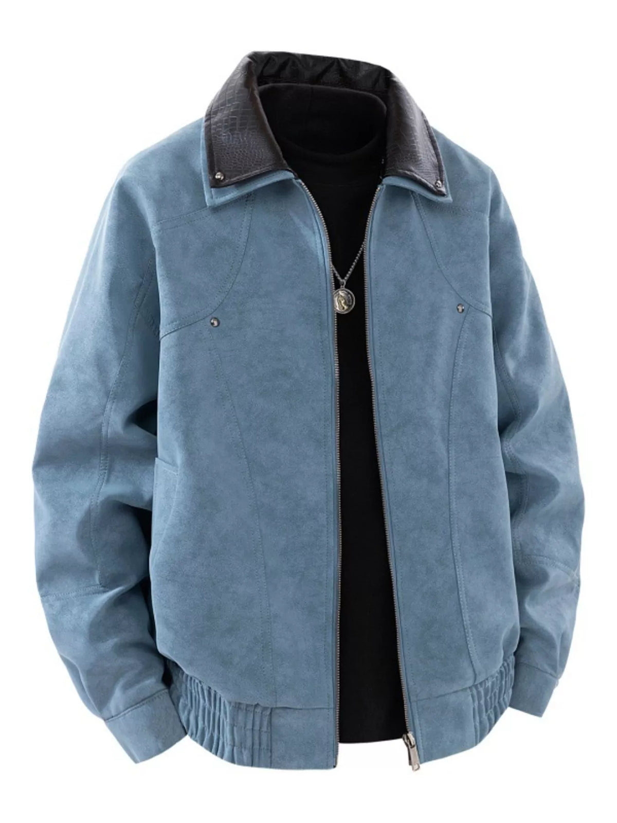 Men's Plus Size Vintage Style Zip Up Bomber Jacket