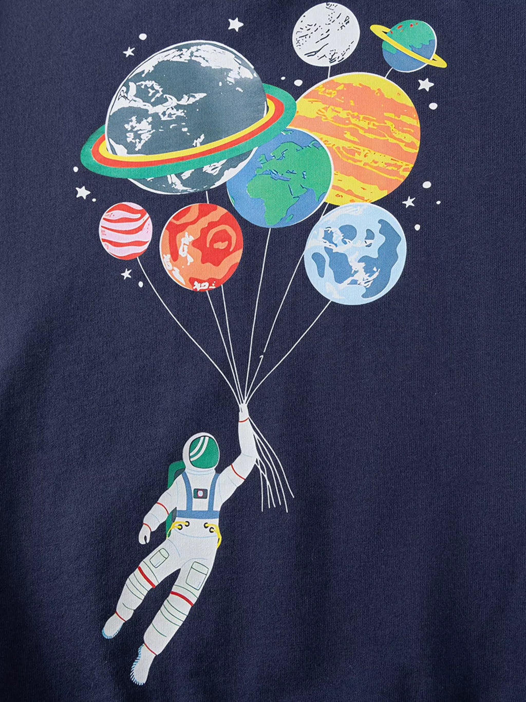 Children's Astronaut Planet Graphic Crew Neck Sweatshirt