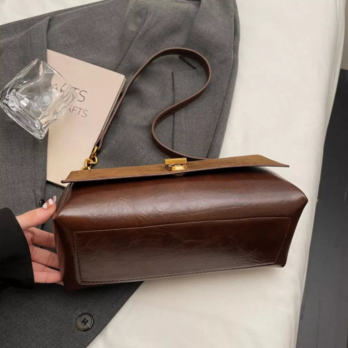Chain Strap Flap Shoulder Bag
