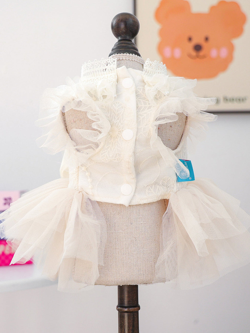 Bow Tulle Ruffle Pet Dress