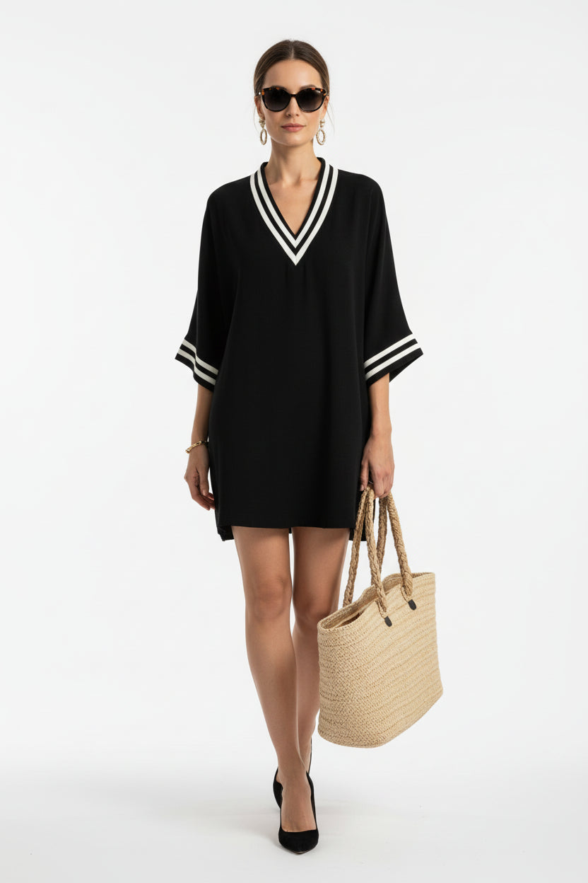 Women’s Elegant V Neck Casual Long Sleeve Top