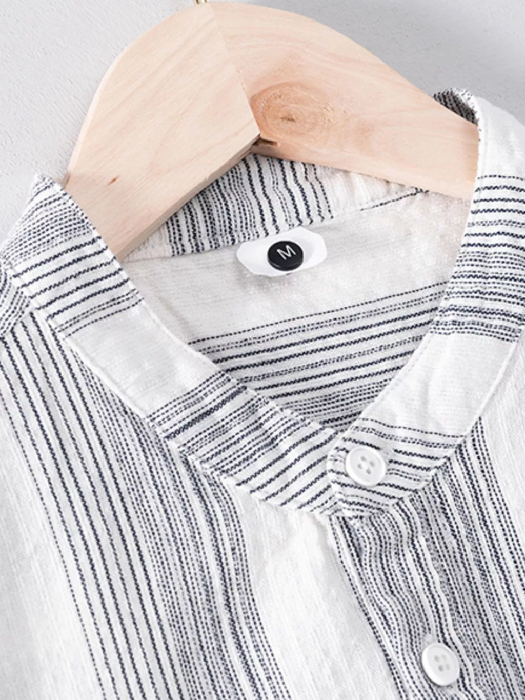 Men's Plus Size Striped Short Sleeve Blouse