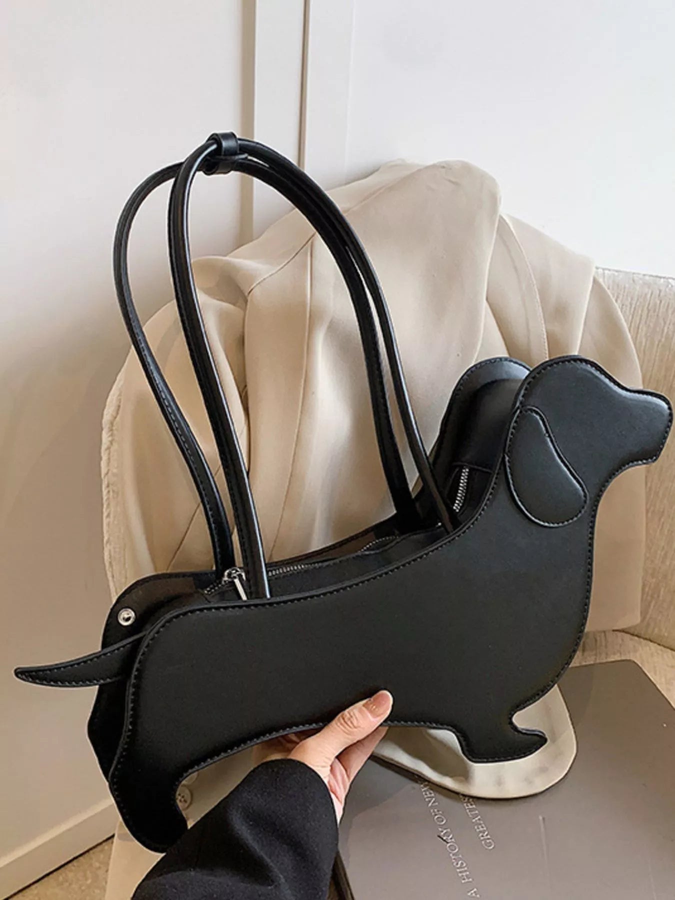 Dachshund Shaped Shoulder Bag