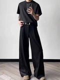 Men's Plus Size Wide Leg Pants