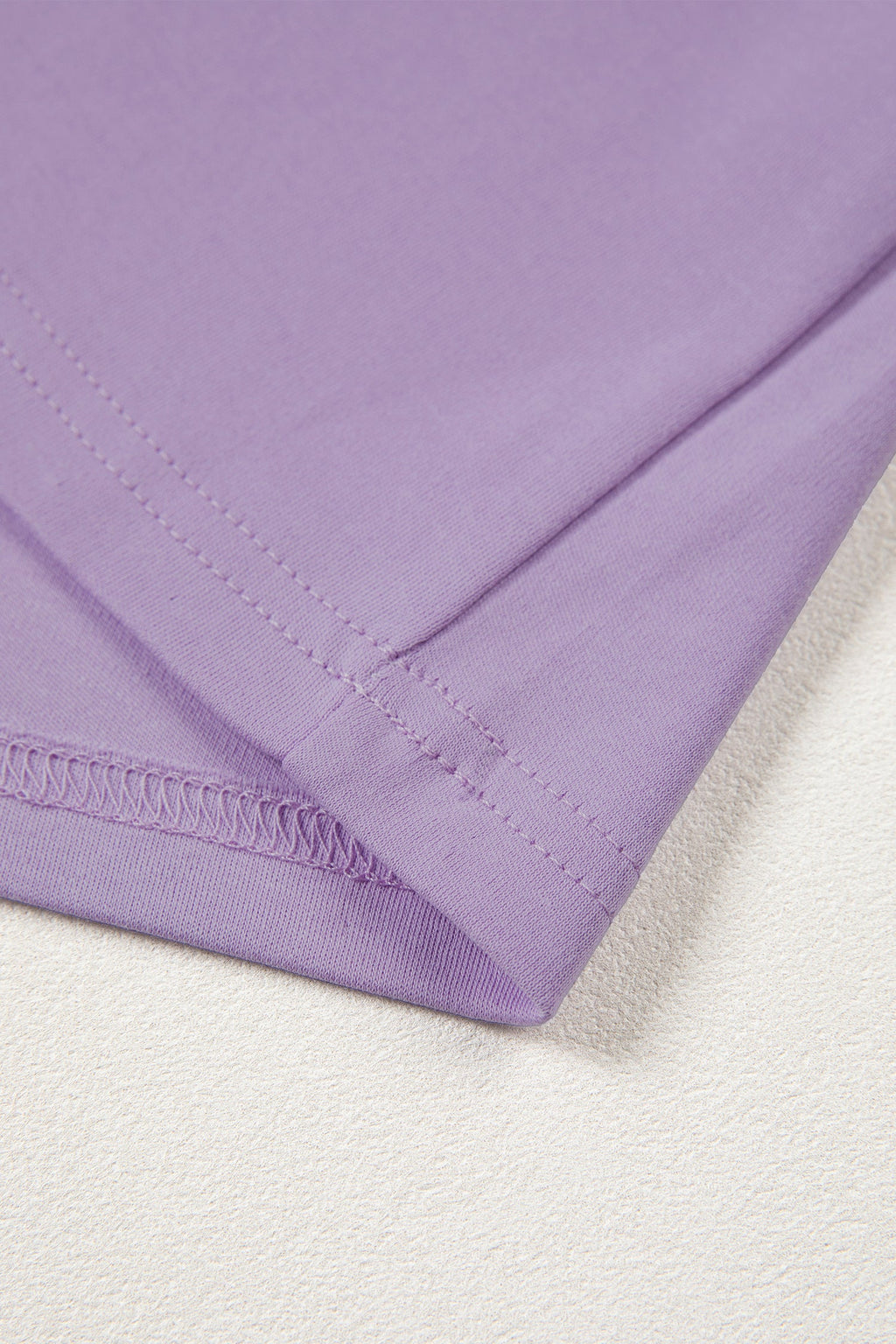 Sachet Pink Solid Color High Neck Oversize Tee