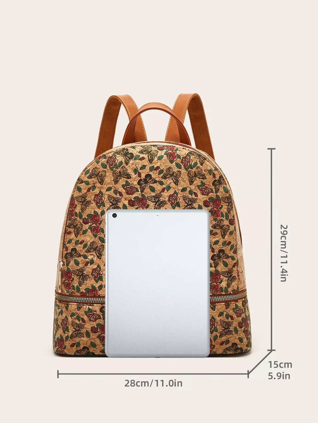 Floral Butterfly Print Backpack Bag