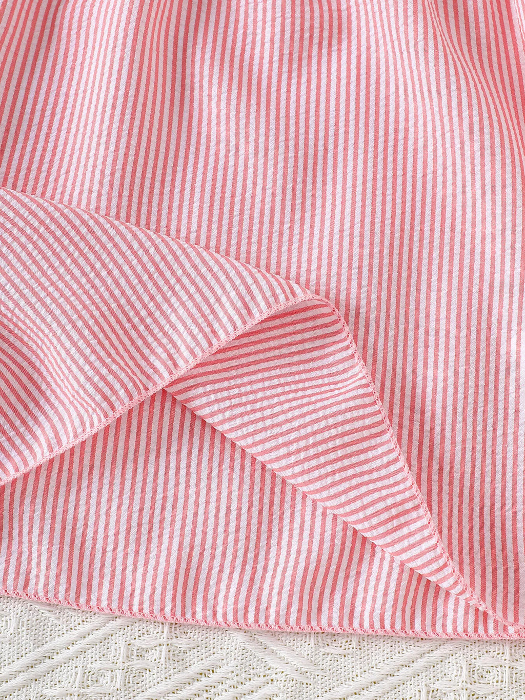 Children's Embroidered Striped Dress