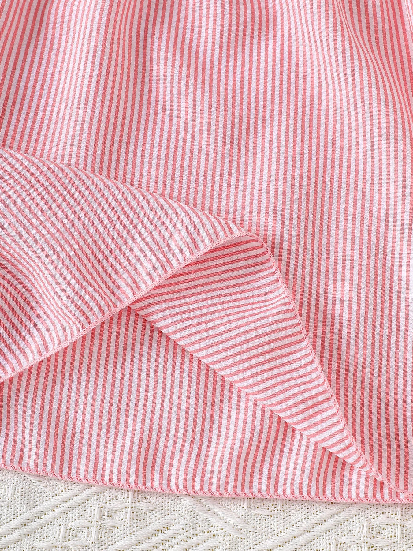 Children's Embroidered Striped Dress