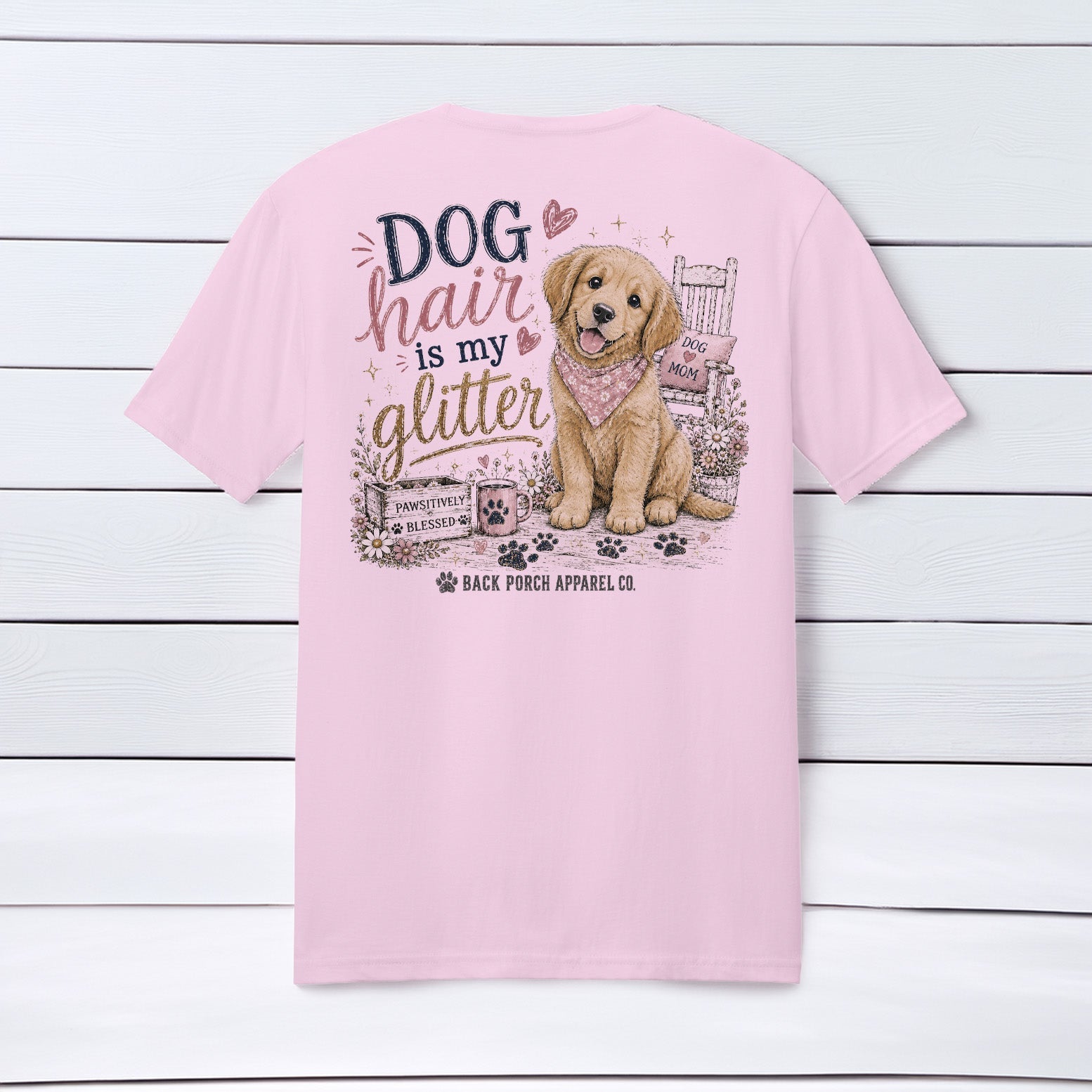 Dog Hair Is My Glitter T-Shirt | Women's Super Soft Ring Spun Cotton Dog Lover Graphic Tee