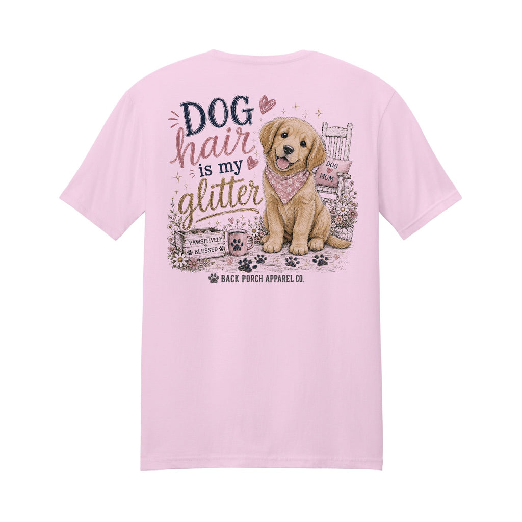 Dog Hair Is My Glitter T-Shirt | Women's Super Soft Ring Spun Cotton Dog Lover Graphic Tee