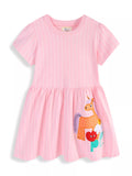 Children's Striped Unicorn Short Sleeve Dress