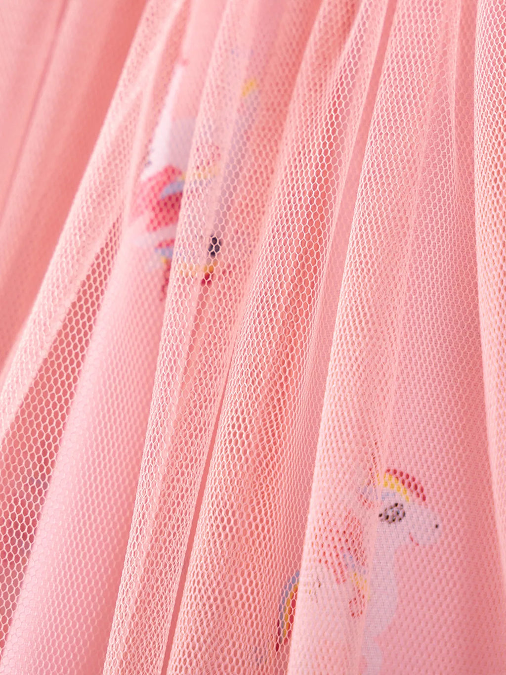 Children's Unicorn Ruffle Sleeve Tulle Dress
