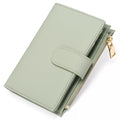Solid Color Leather Wallet
