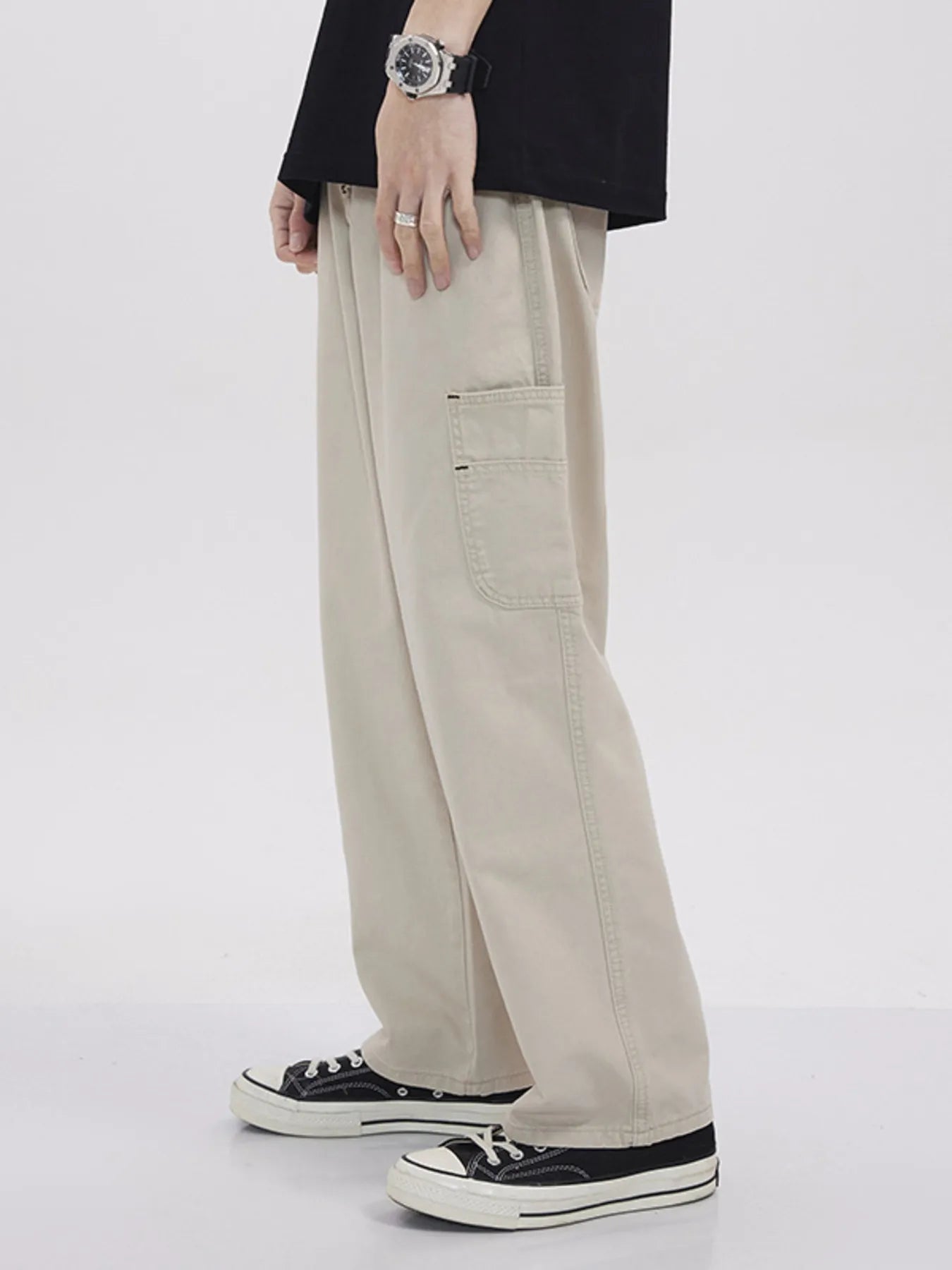 Men's Full Size Loose Fit Cargo Jeans Plus Size