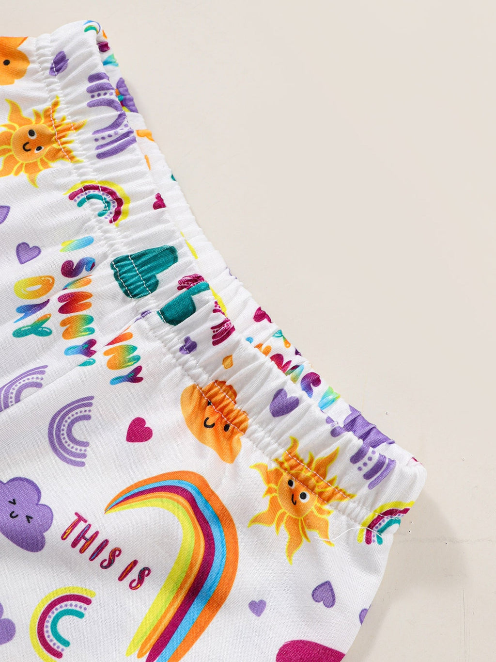 Children's Sunny Day Print Short Sleeve Tee and Shorts Set