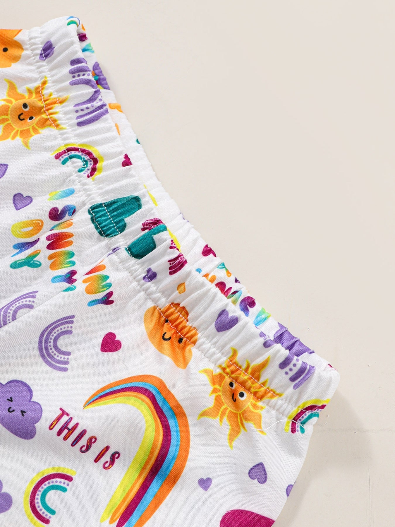 Children's Sunny Day Print Short Sleeve Tee and Shorts Set