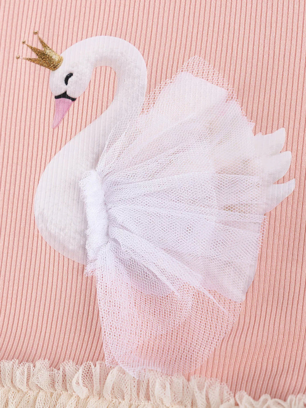 Children's Swan Short Sleeve Tulle Dress