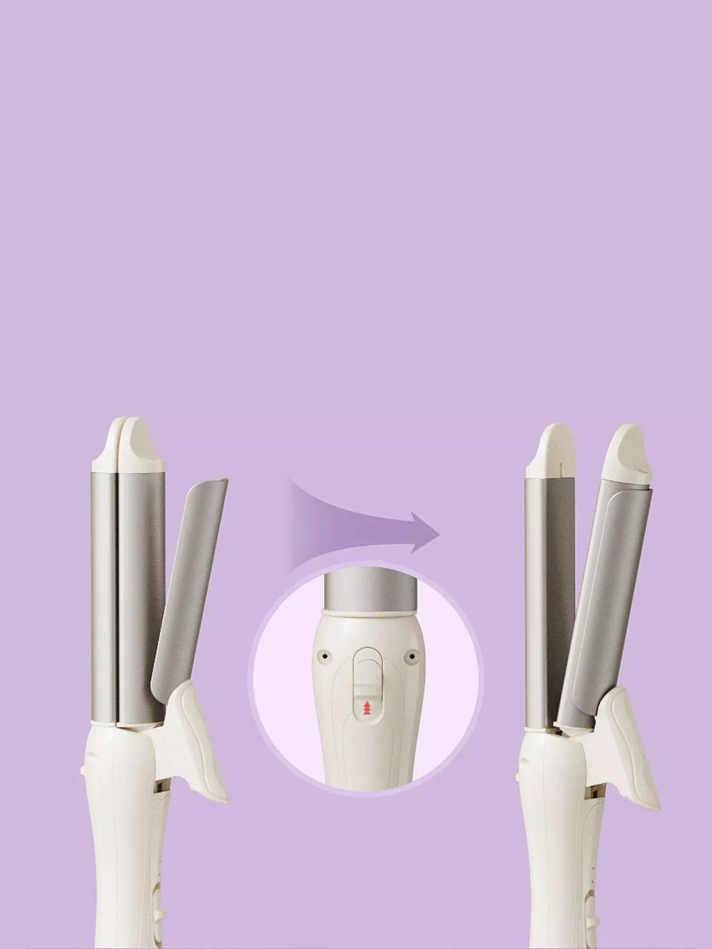 2-in-1 Rotating Hair Curling Iron
