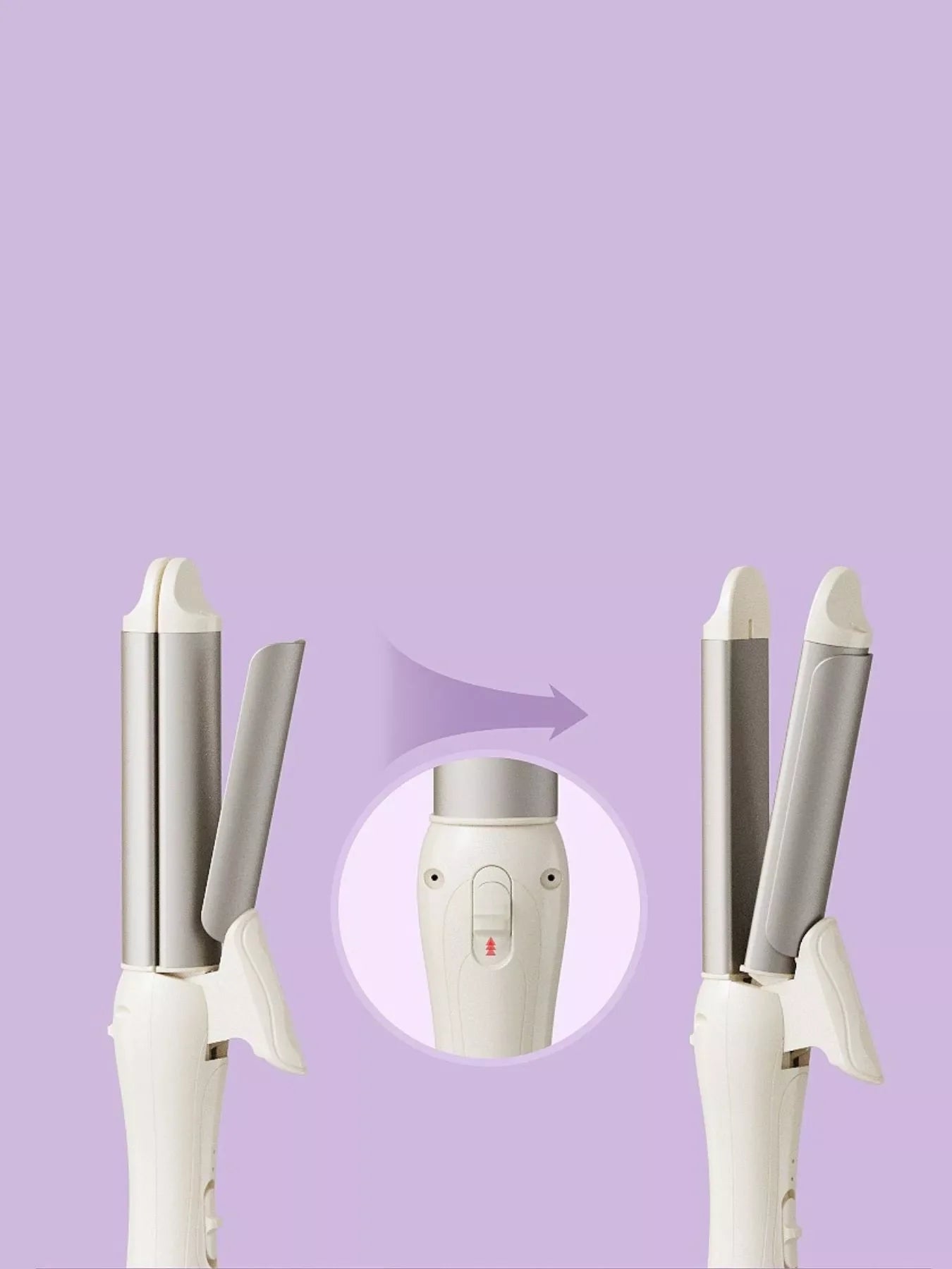 2-in-1 Rotating Hair Curling Iron