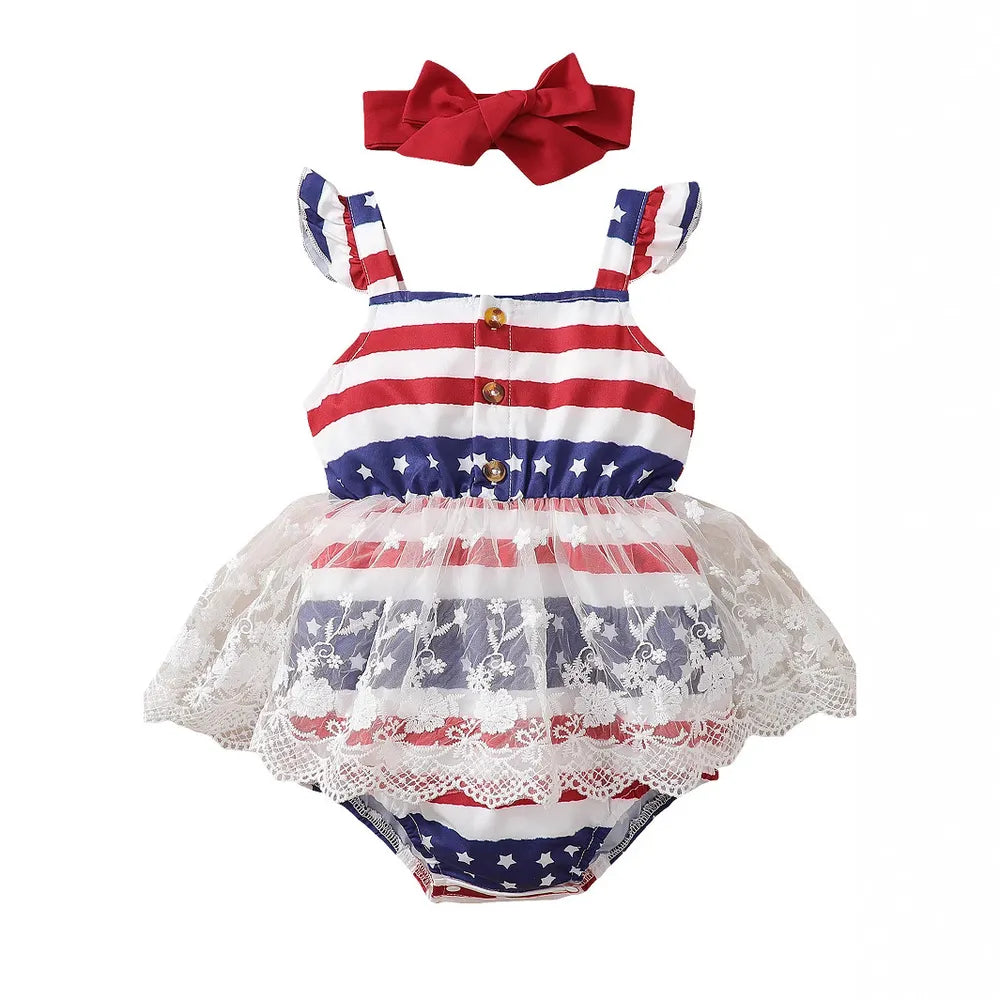 Lace Detail Square Neck Bodysuit with Headband