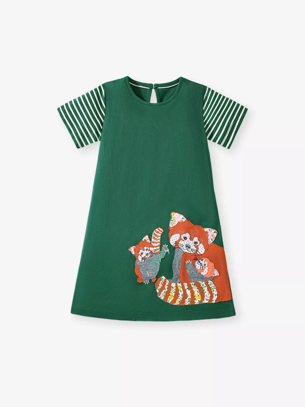 Children's Fox Round Neck Casual Dress