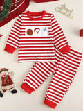 Children's Christmas Striped Pajama Set