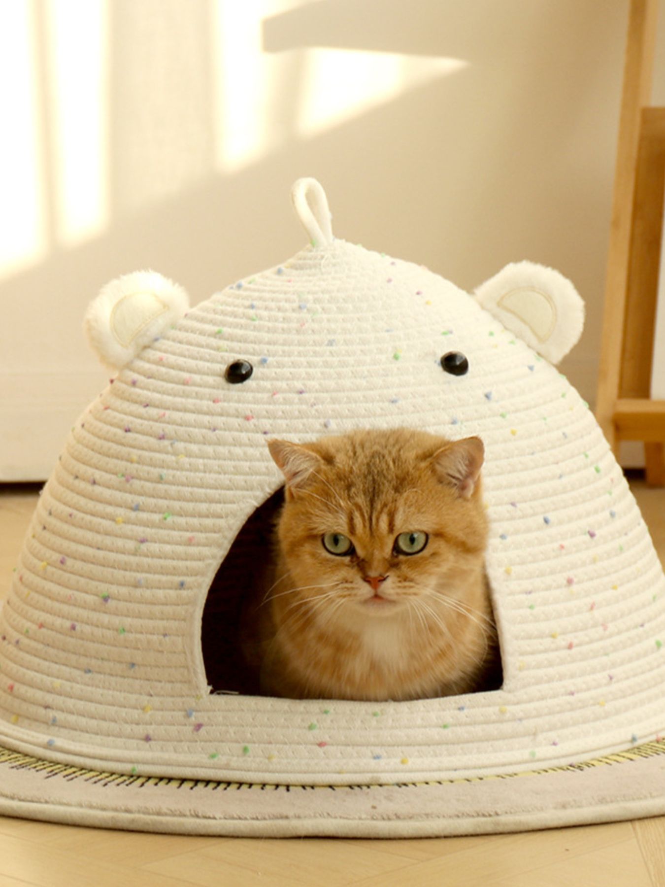 Bear Ear Woven Pet Nest