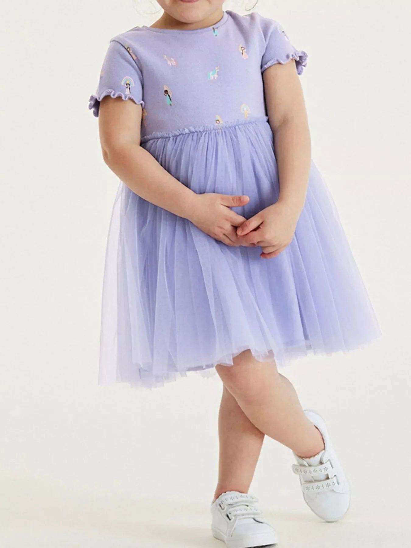 Children's Short Sleeve Tulle Dress