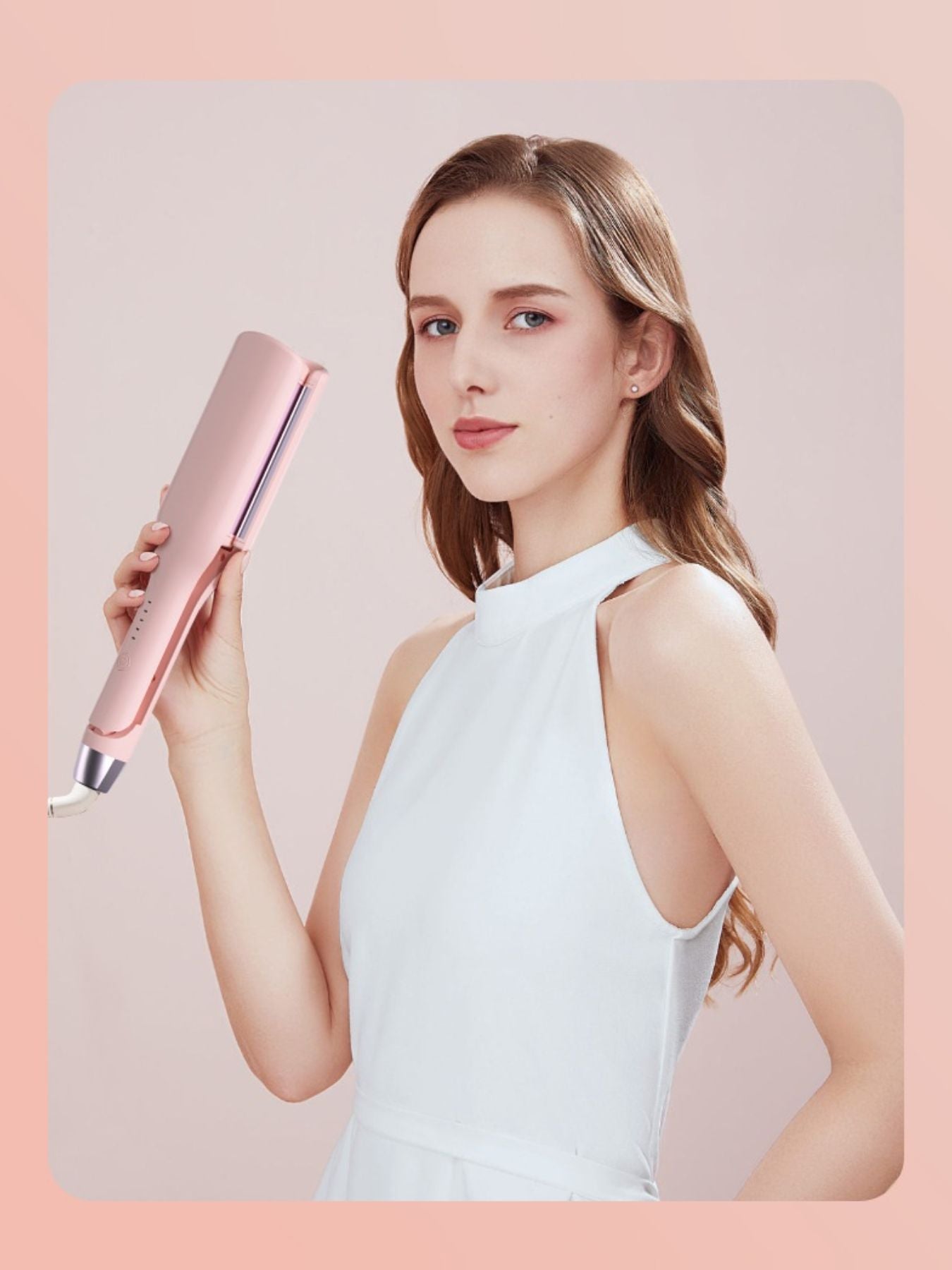 Rotating Ceramic Hair Curling Iron